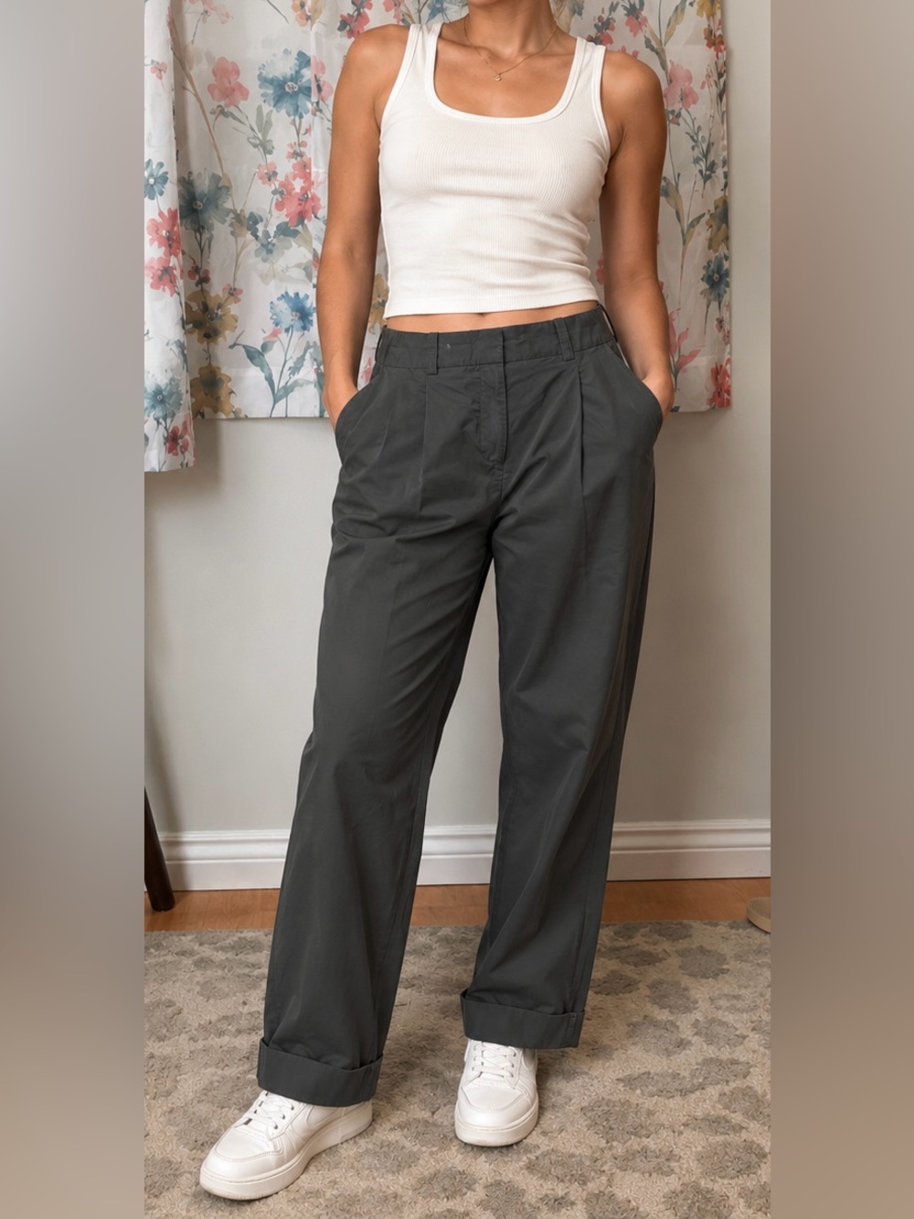 31 COS  Charcoal Gray Wide-Leg Pants